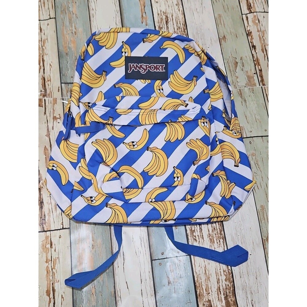 JanSport Backpack Back To School Superbreak Rare Bananarama Banana NWOT JS00T501